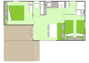 Cottage 5 personnes 28 m² - plan